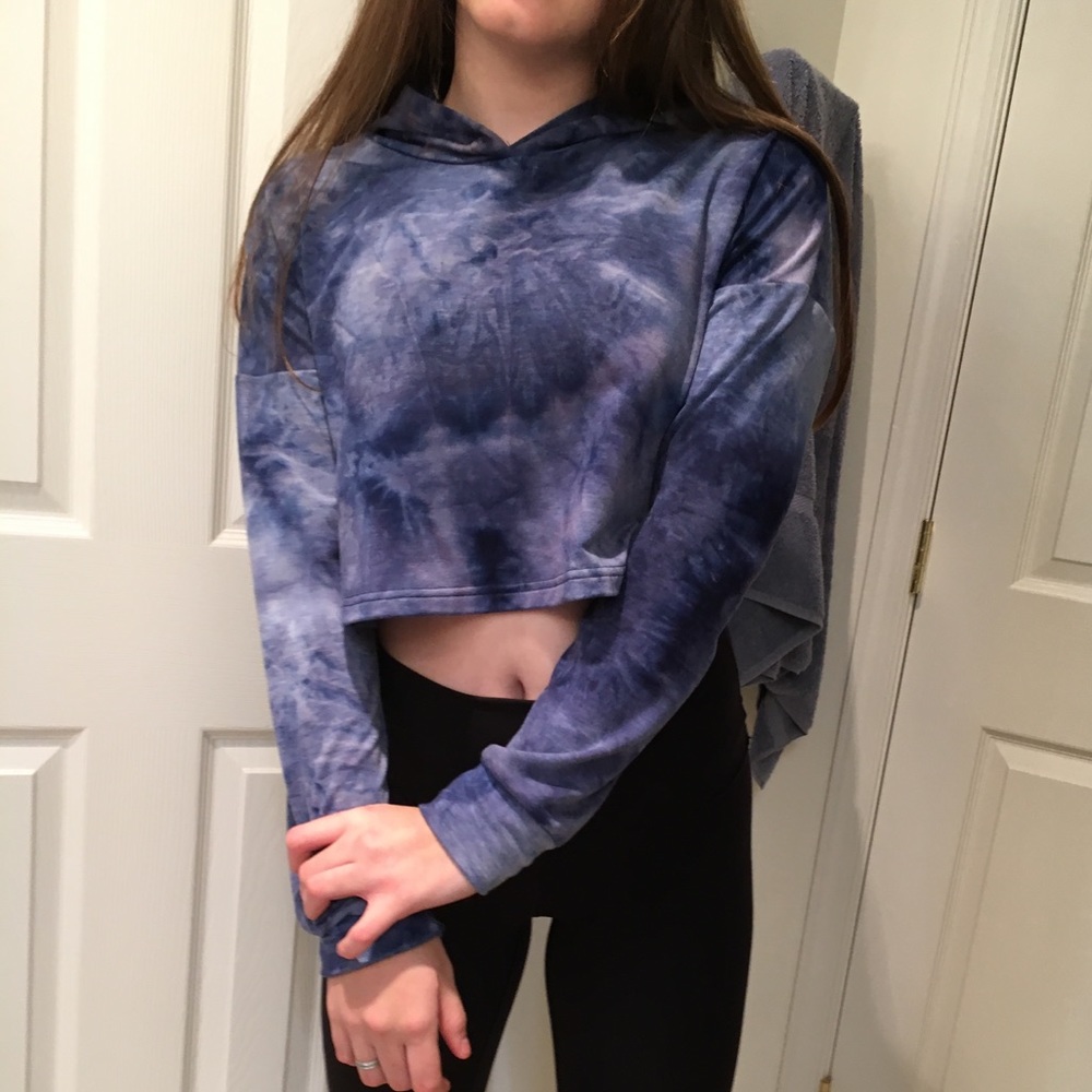 Tye-Dye Crop Top Sweatshirt